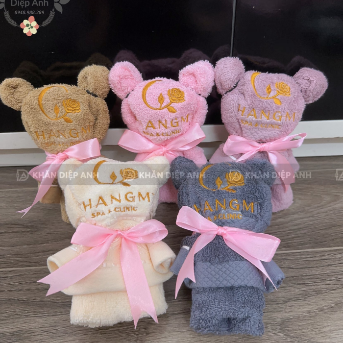 Khăn quà tặng gấp gấu